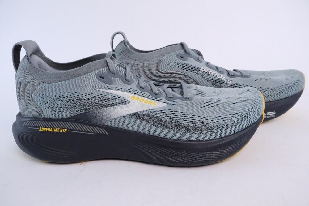Brooks Adrenaline GTS 25 Shoes Men's Size 11 Primer Grey Ebony Excellent #132